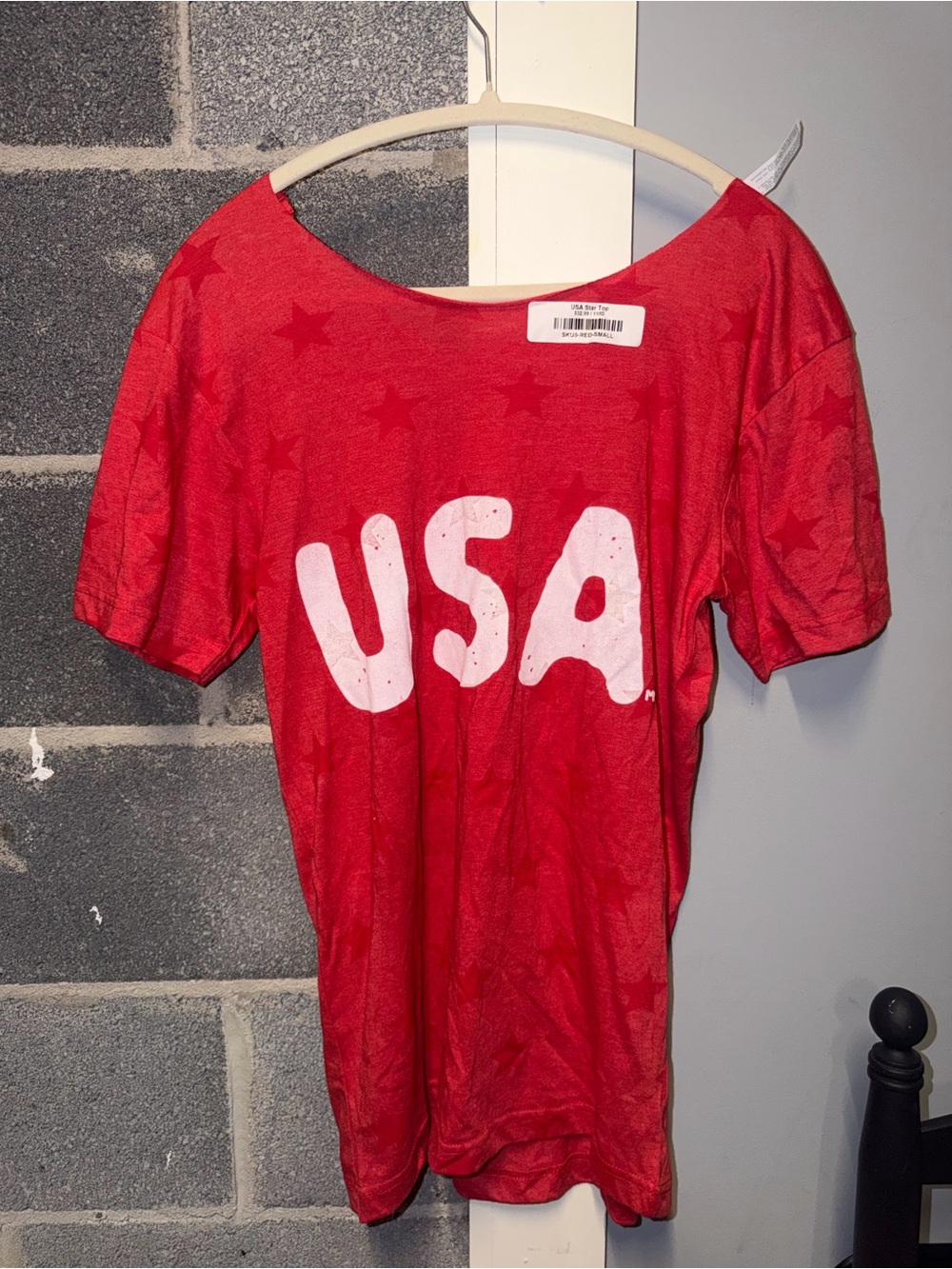 Red USA Short-Sleeve Women's Tee